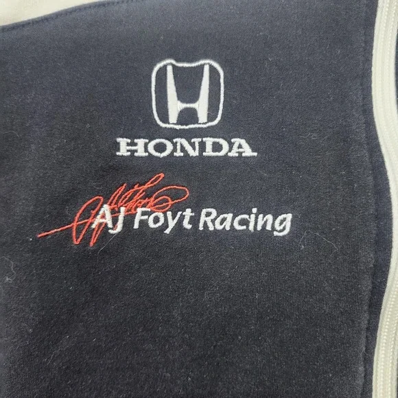 AJ Foyt Racing Jacket Mens L Black IndyCar Racing Honda Full Zip ABC Supply Co - Picture 4 of 10